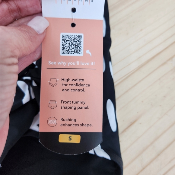 Shapermint Black and White Essentials High-Waisted  Bikini Bottom Size Small NWT - Picture 5 of 10